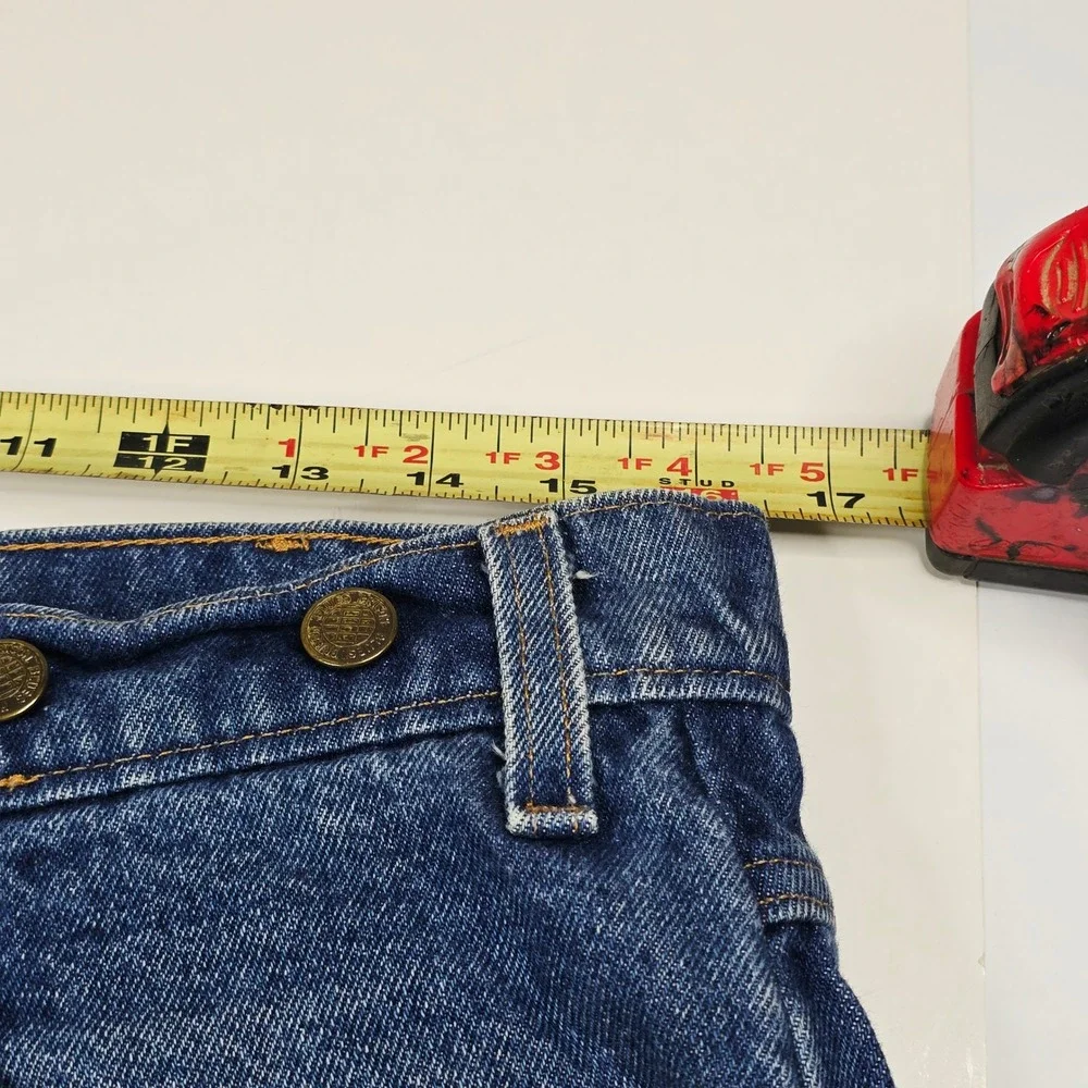 Prison Blues Mens Suspenders Buttons Carpenter Work Jeans Blue 34x36 Made in USA
